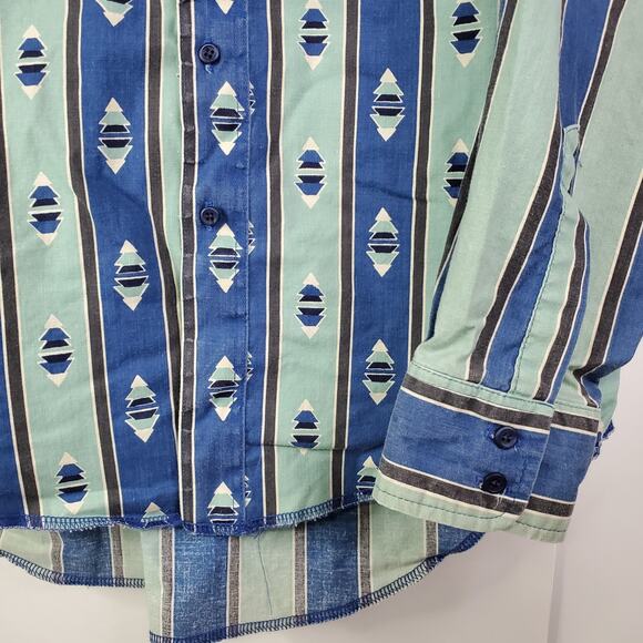 Vintage 90s WRANGLER Men’s 16¹/²-35 Western Brushpopper Shirt X-Long Tail - Picture 4 of 8
